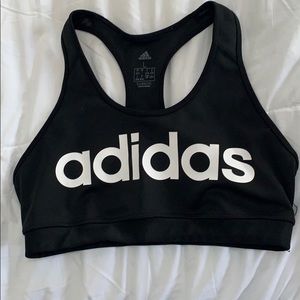 Black adidas sports bra